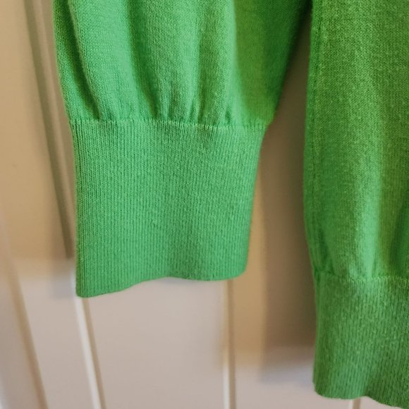 J Crew Clare Cardigan Green Sweater Size Large - Picture 14 of 15